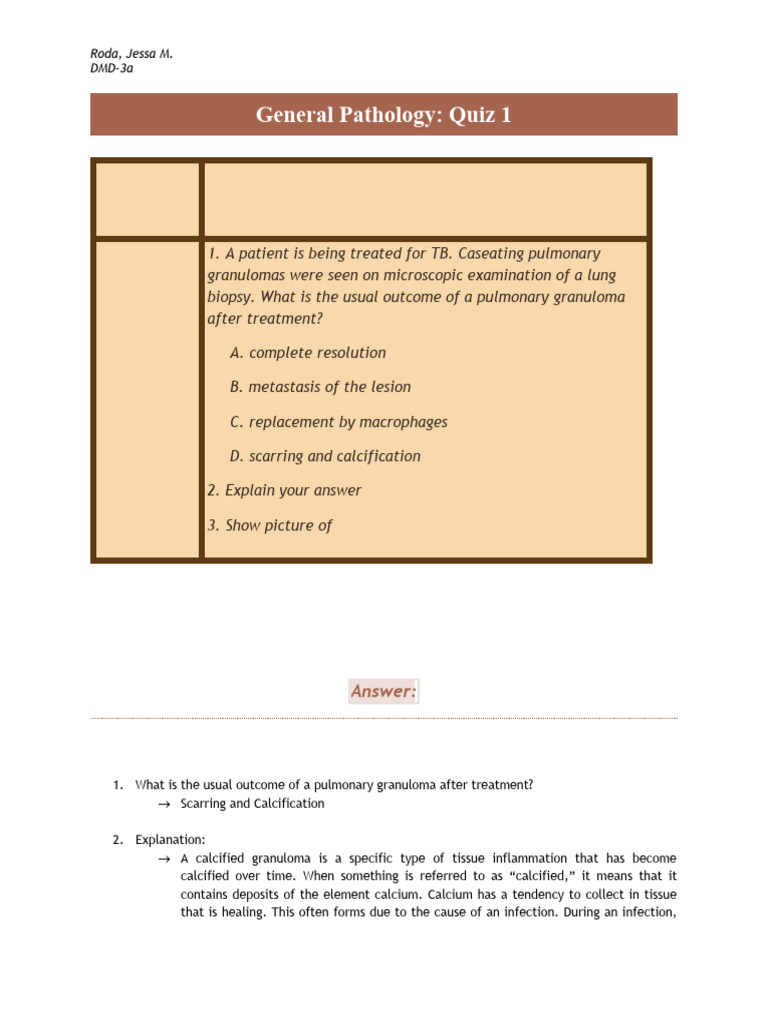 General Pathology Quiz 1 Pdf