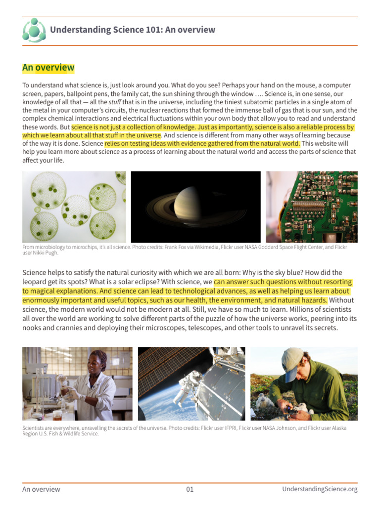 Understanding Science 101: An Overview | PDF | Science | Observation