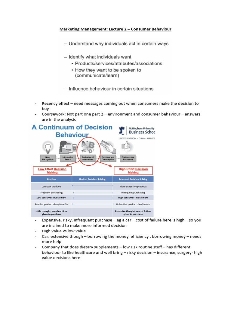 Consumer Behaviour Pdf Consumer Behaviour Behavior