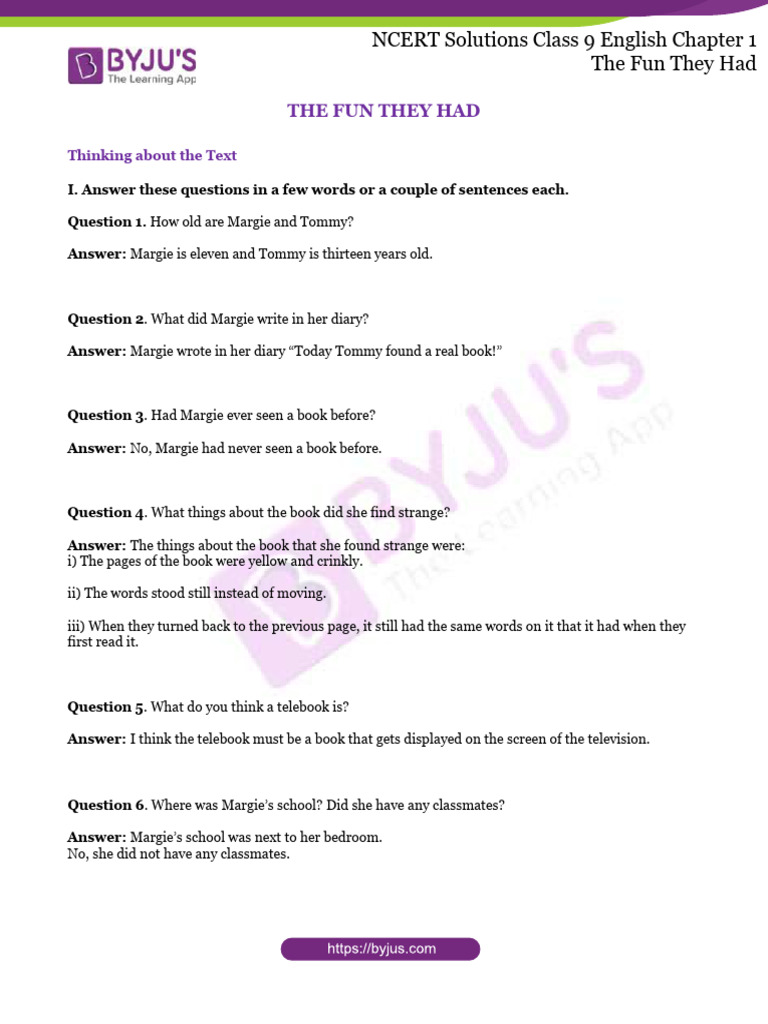 Ncert solutions class 9 english chapter 1 story pdf adverb question