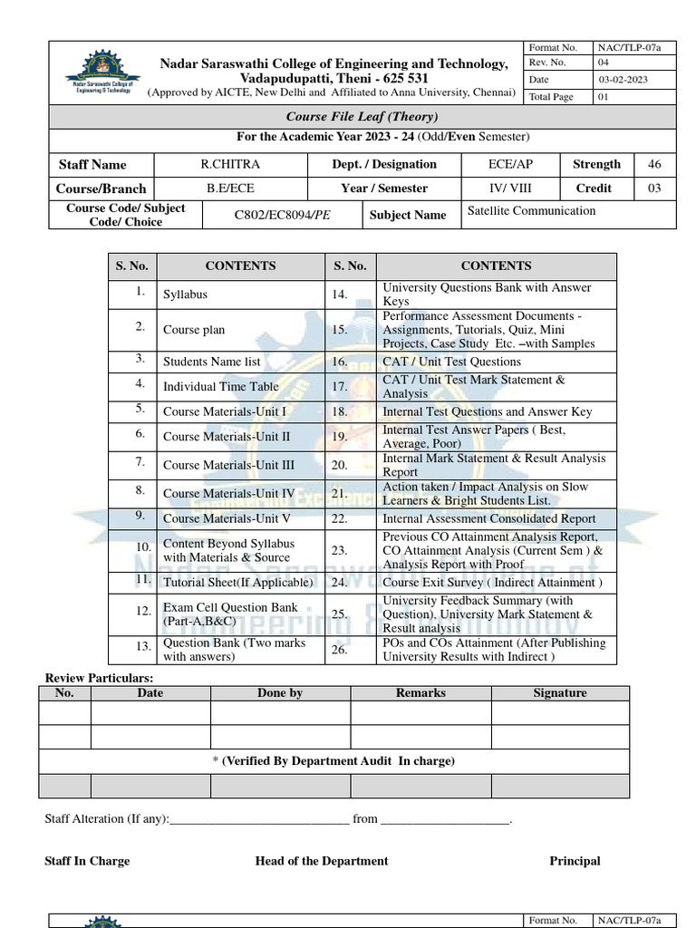 SC Course Plan | PDF | Channel Access Method | Telecommunications