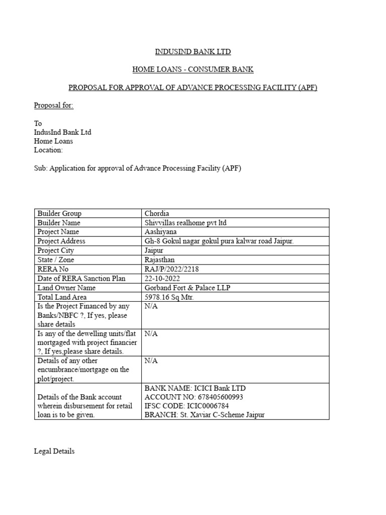 INDUSIND BANK LTD Apf | PDF | Mortgages | Financial Services