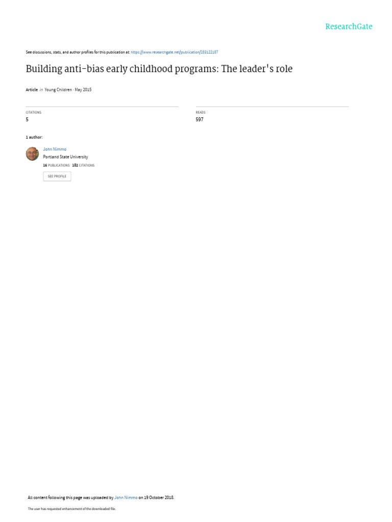 Early Childhood Programs Examples