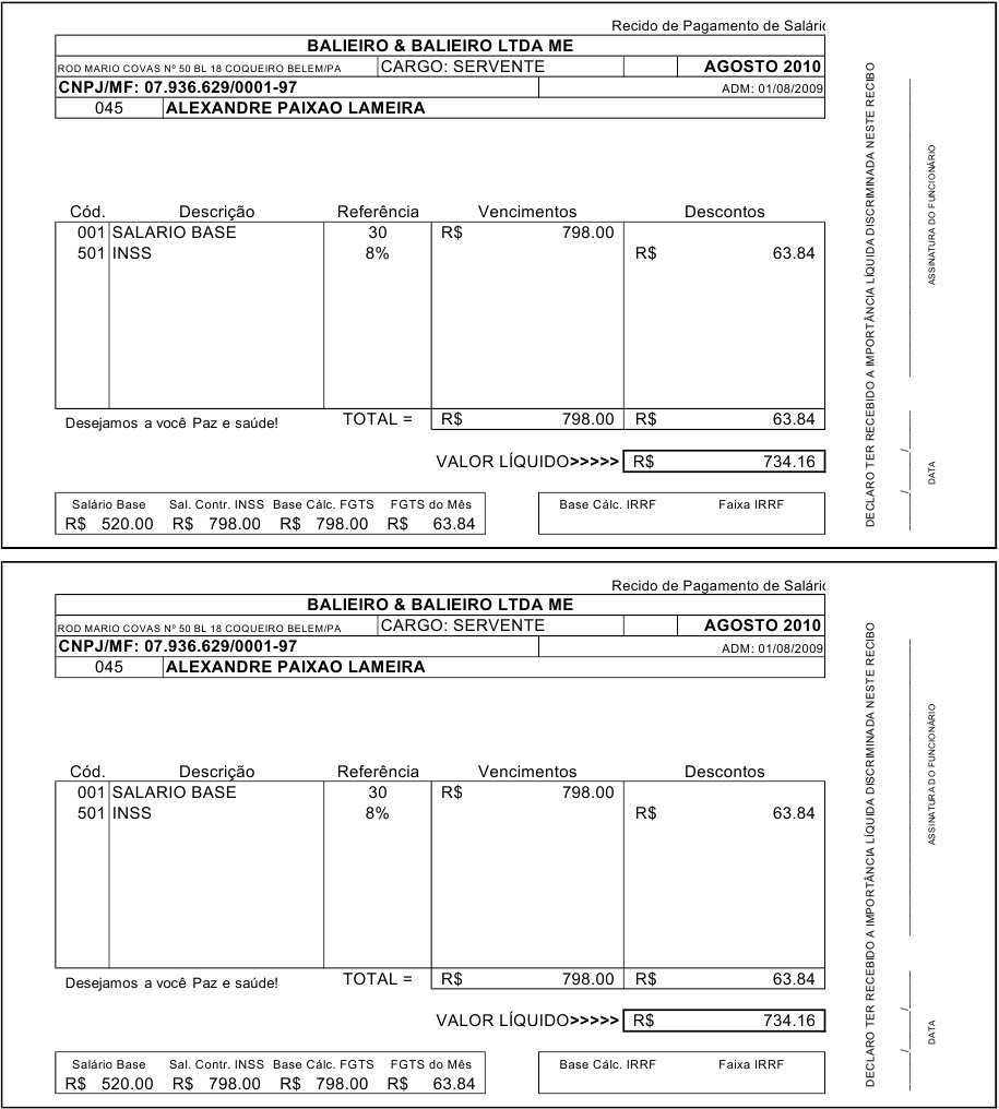 Modelos de Contracheque em Excel | PDF