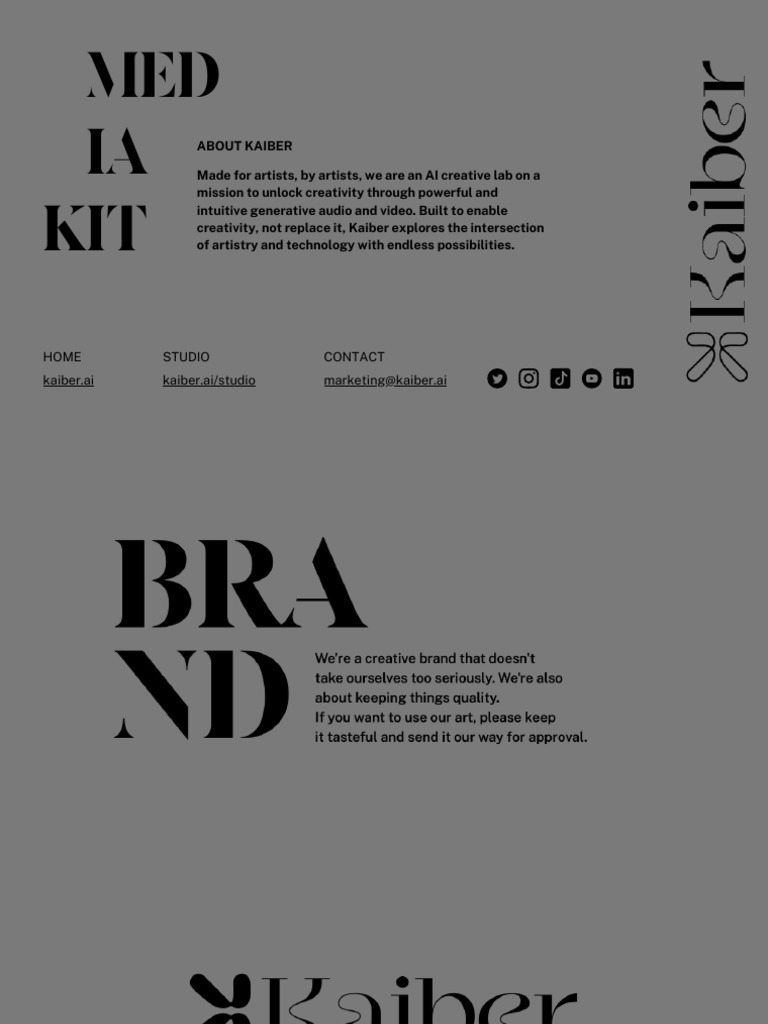Kaiber Media Kit Brand - Guideline | PDF | Art
