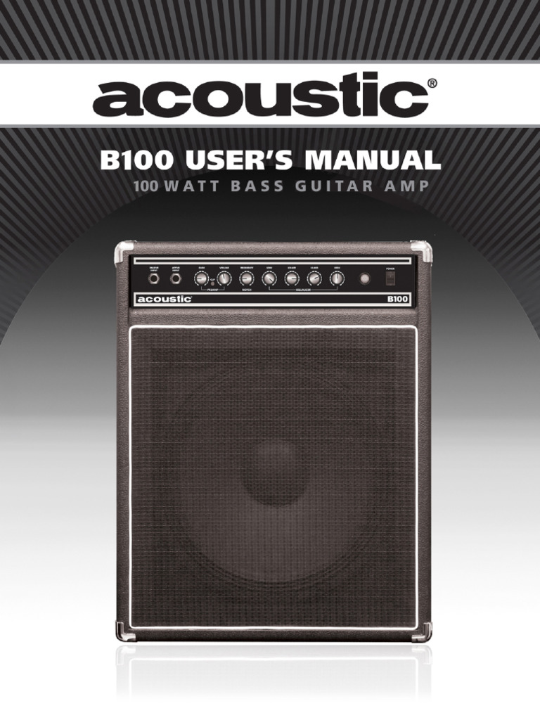 B100 Manual | PDF