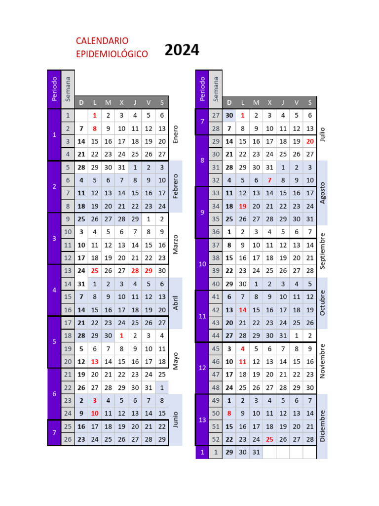 Calendario epidemiologico 2024 pdf