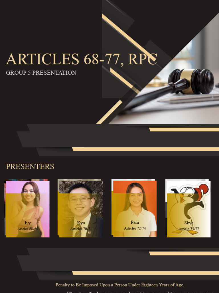 Overview of Articles 68-77, RPC | PDF | Pardon | Criminal Law