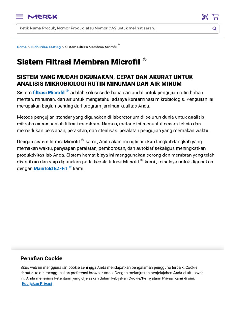 Sistem Filtrasi Membran Microfil® | PDF | Griya & Taman | Sains ...