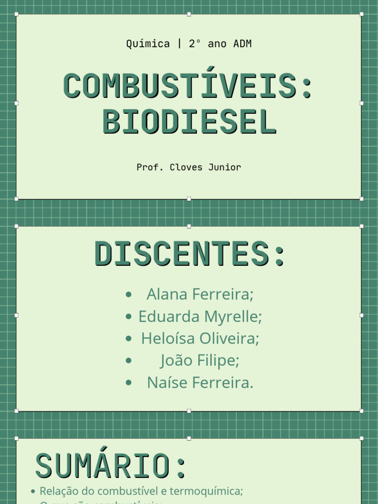 Biodiesel: Vantagens, Desvantagens e Produção | PDF | Combustíveis ...