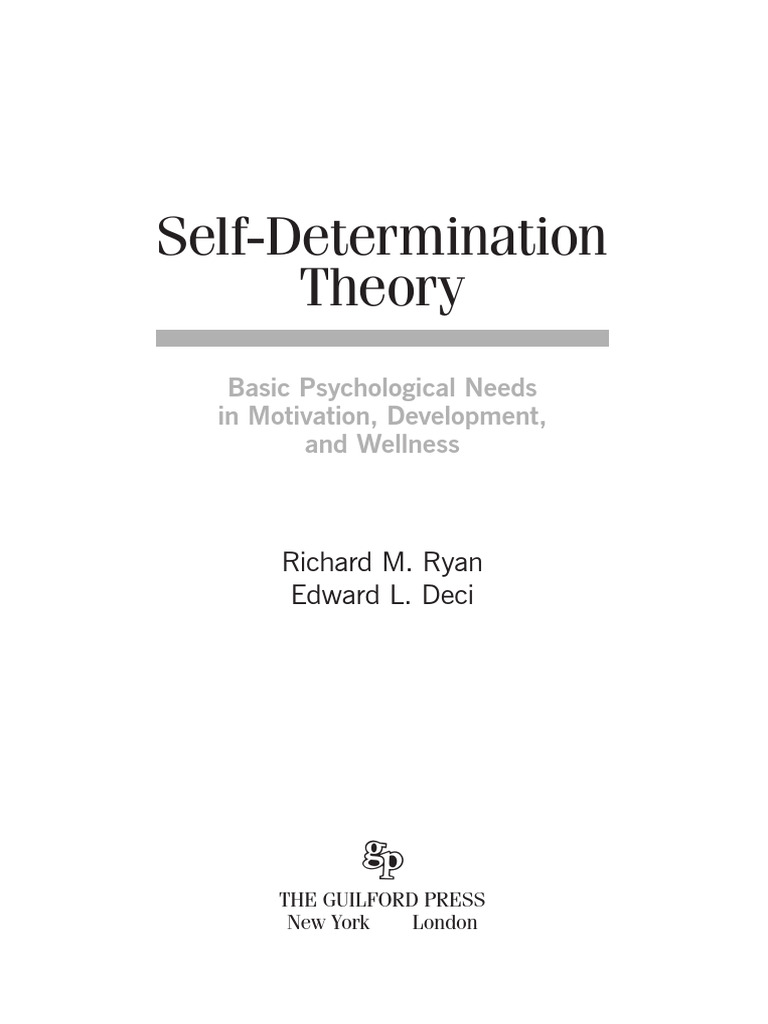 Self Determination Theory - An Introduction and Overview | PDF ...