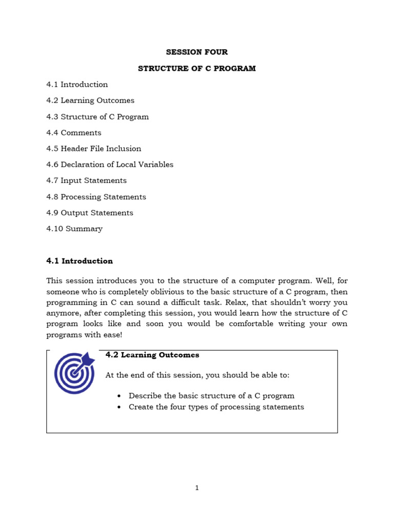 session-4-structure-of-c-program-pdf-c-programming-language