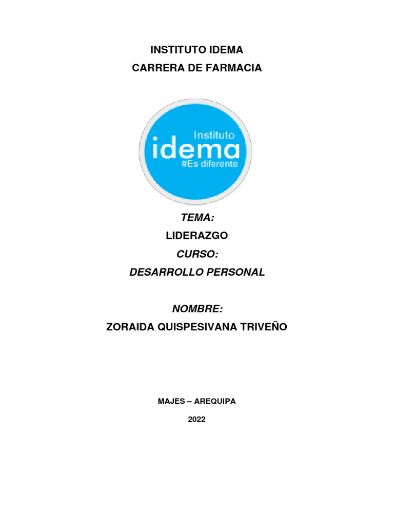 Liderazgo en el Instituto Idema | PDF | Liderazgo | Business
