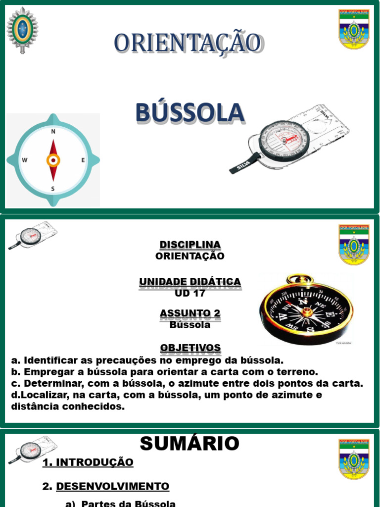 Partes e Uso da Bússola | PDF | Métodos e Materiais de Ensino | Casa e ...