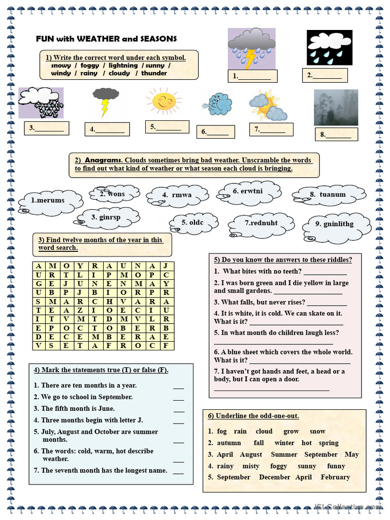 Fun With Weather and Seasons | PDF | Meteorology | Earth Sciences