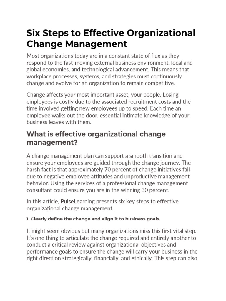 Change Management Essentials | PDF | Change Management | Artificial ...