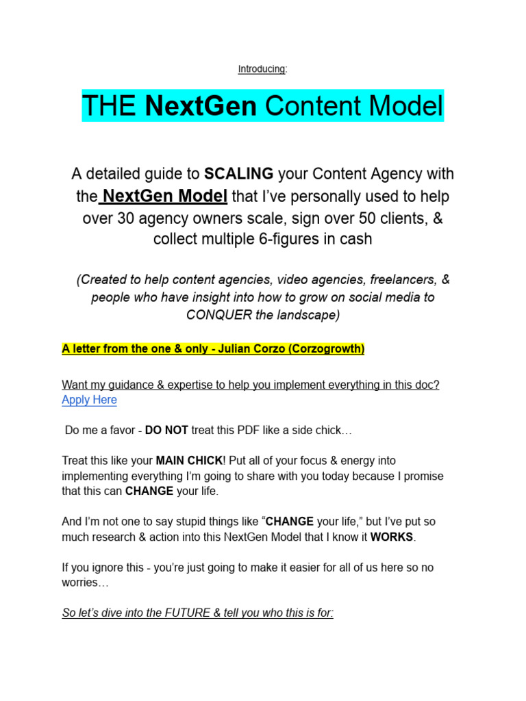 Next-Gen Content Agency Bible | PDF | Brand | Social Media
