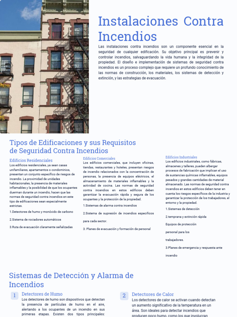 Instalaciones de Seguridad Contra Incendios | PDF | edificio | Arquitecto