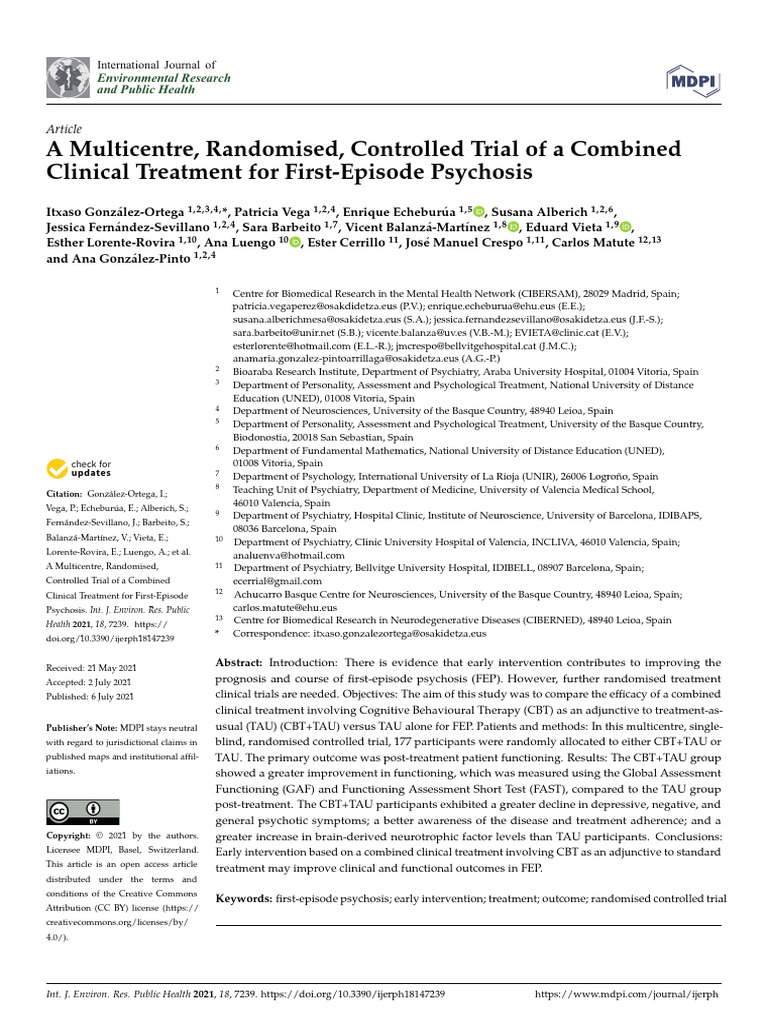 A Multicentre Randomised Controlled Trial of A Com | PDF | Mental ...