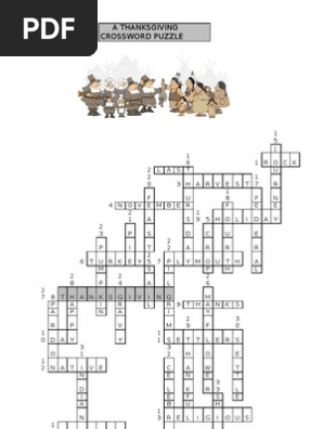 Thanksgiving Crossword Puzzle Answers