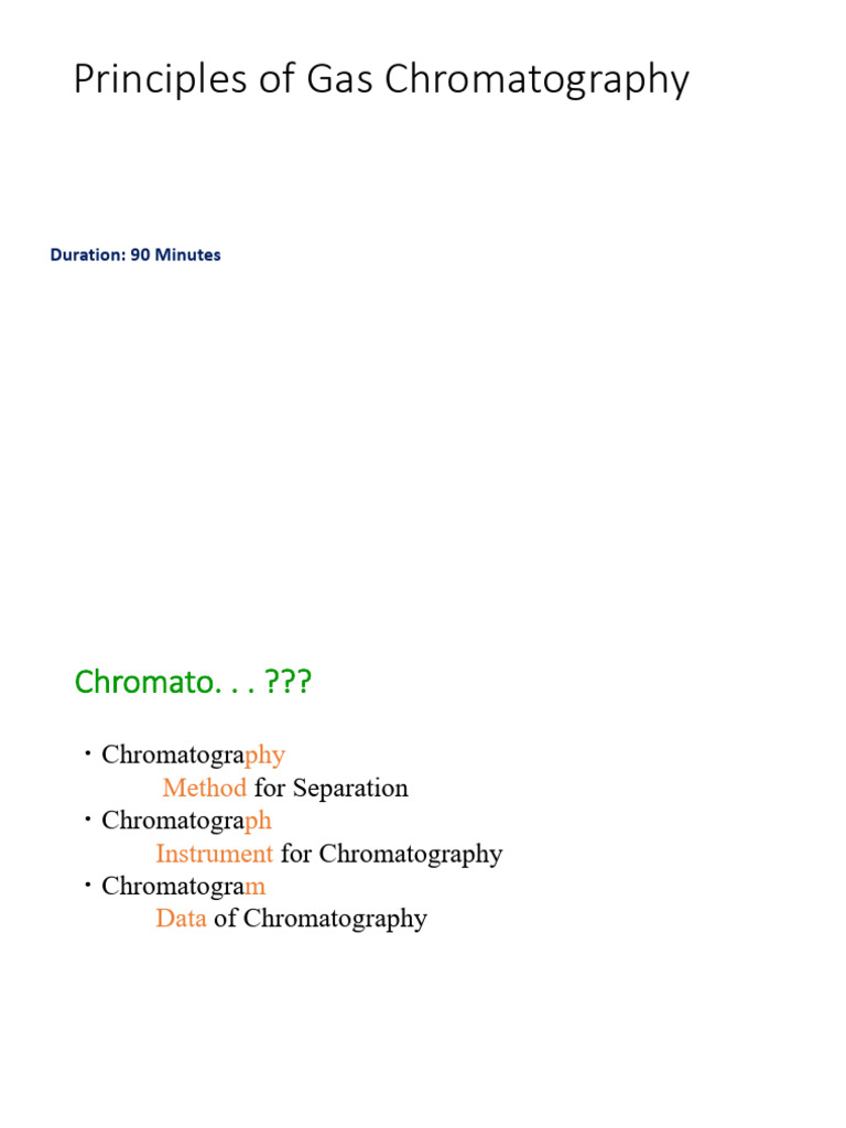 Gas Chromatography Principles Explained | PDF | Gas Chromatography ...