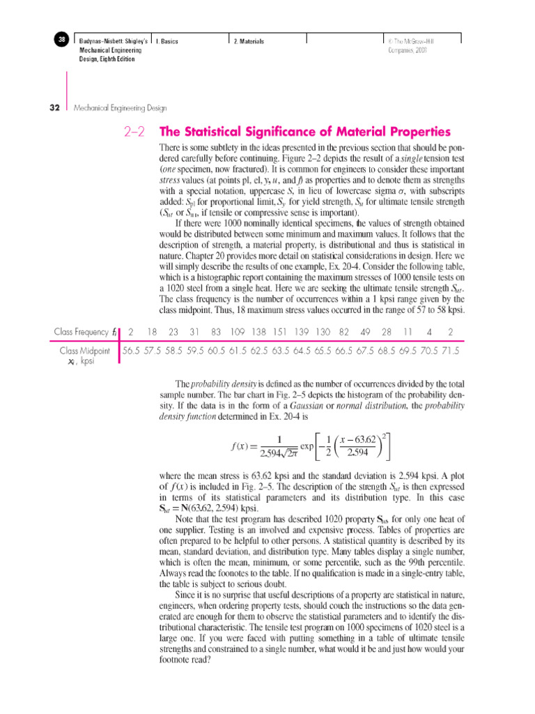 Statistical Significance of Material Properties | PDF