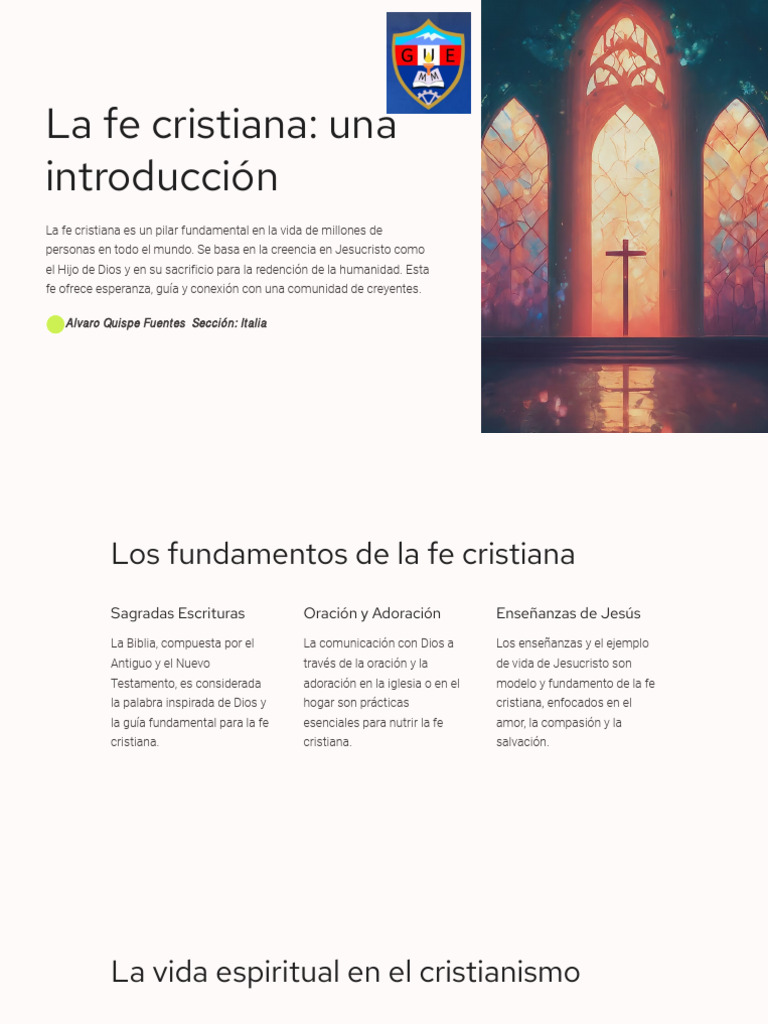 Fundamentos de la Fe Cristiana | PDF | Fe | Amor