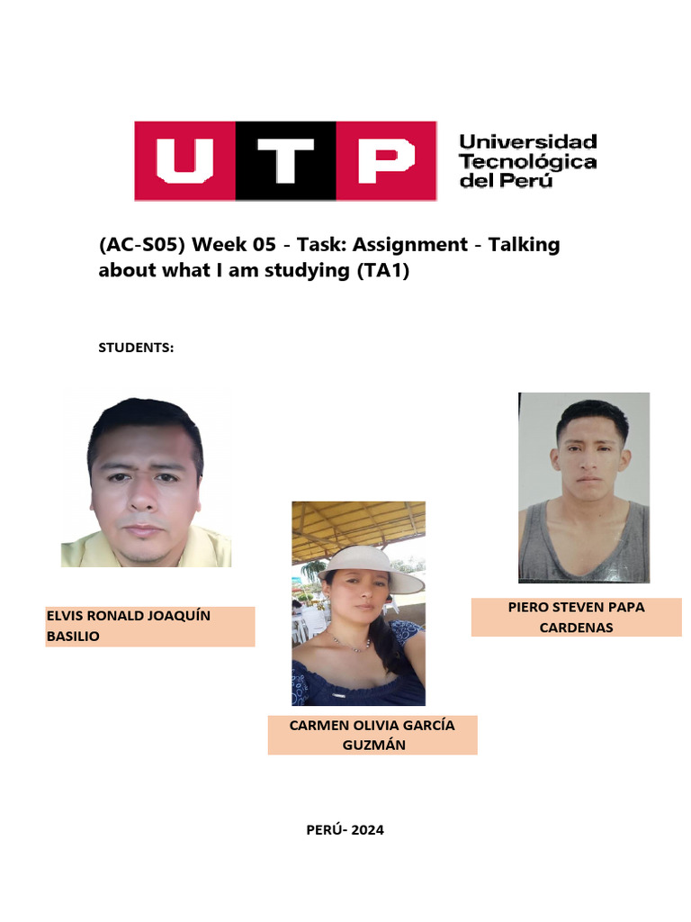 (AC-S05) Week 05 - Task - Assignment - Talking About What I Am Studying ...