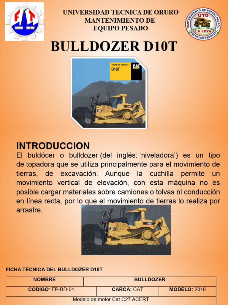 Bulldozer D10T | PDF | Motores | Vehículos