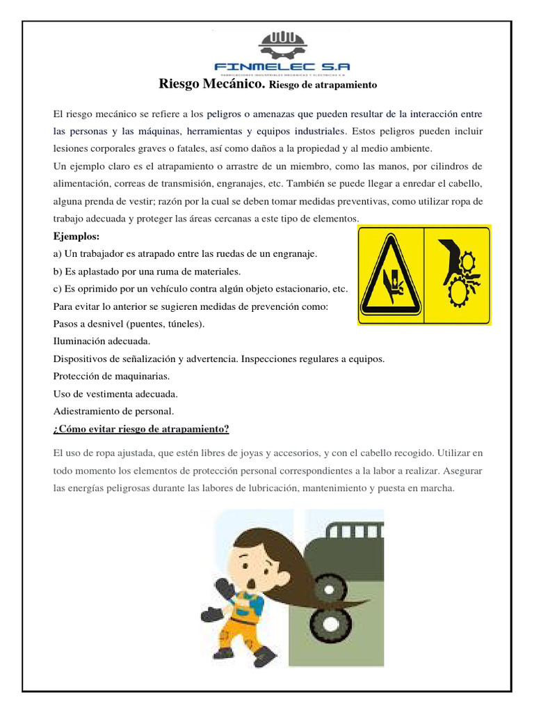 Prevención del Riesgo de Atrapamiento | PDF | Negocios