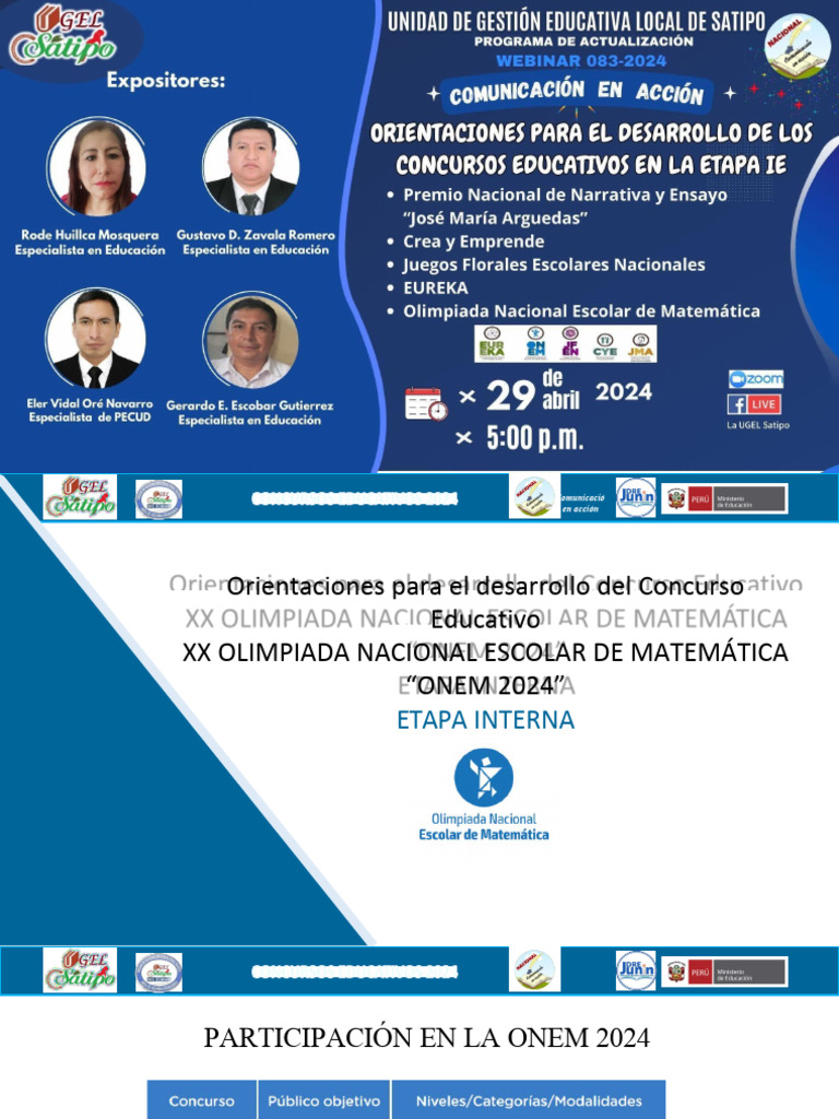 ONEM 2024: Guía de Participación y Proceso | PDF