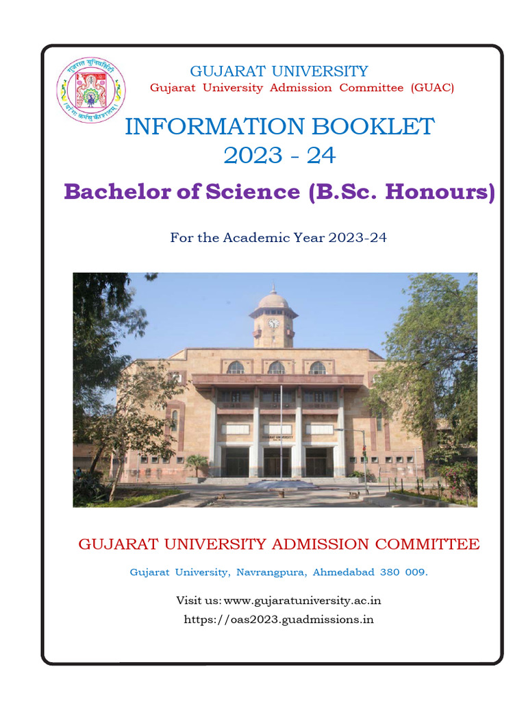 Gujarat University B.Sc. Admission Guide 2023 | PDF | University And ...