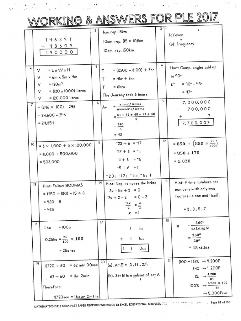 Math Key 2017 | PDF