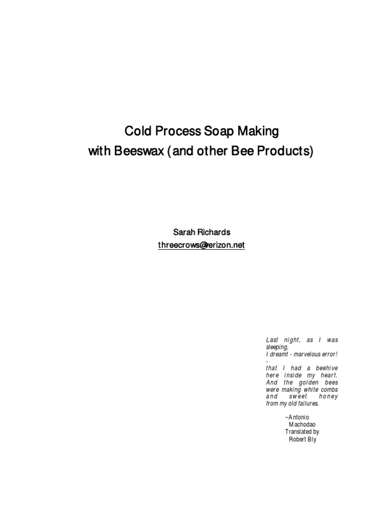 Cold Process Soap Making PDF Soap Sodium Hydroxide