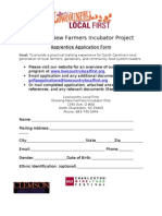 Growing New Farmers Incubator Project: Apprentice Application Form