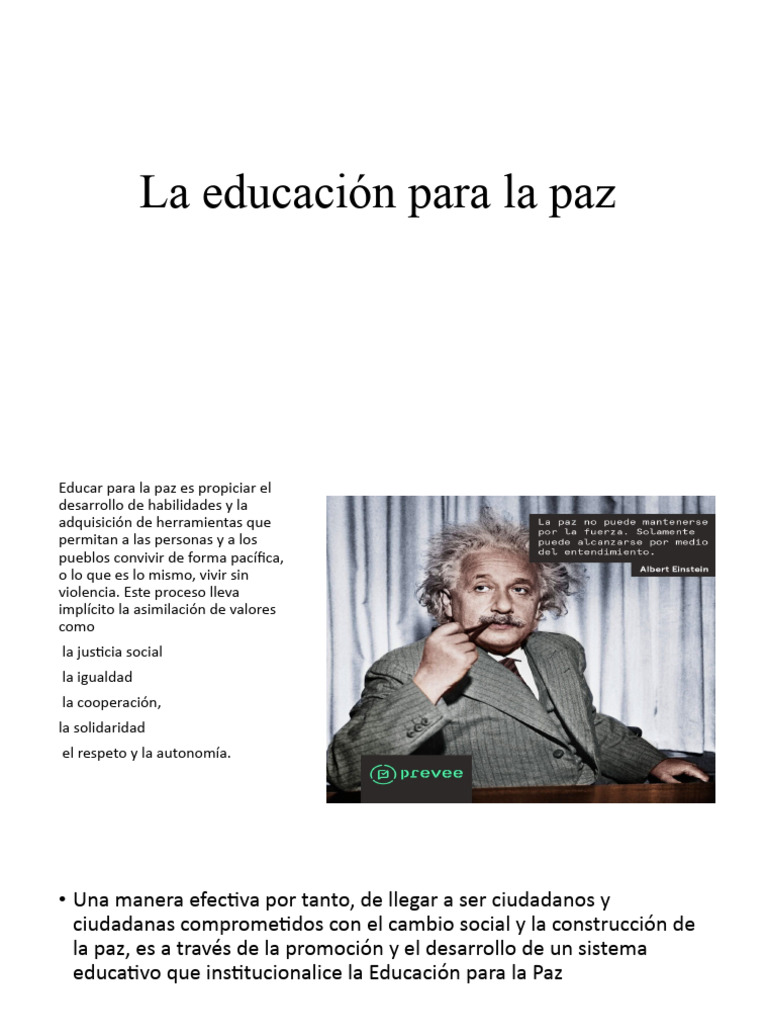 Educación para la Paz y sus Valores | PDF | Aprendizaje | Paz