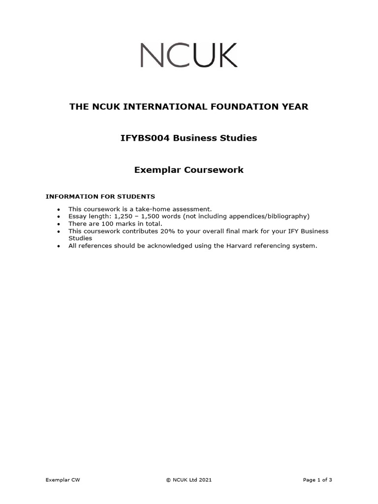 Business Studies Exemplar CW PDF Financial Economics Private Sector