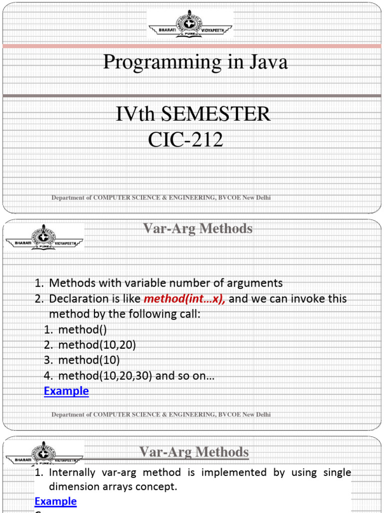 Java Programming-Unit2 | Download Free PDF | Method (Computer ...