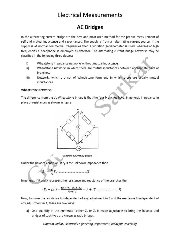 Ac bridges mod download free pdf capacitor electrical impedance