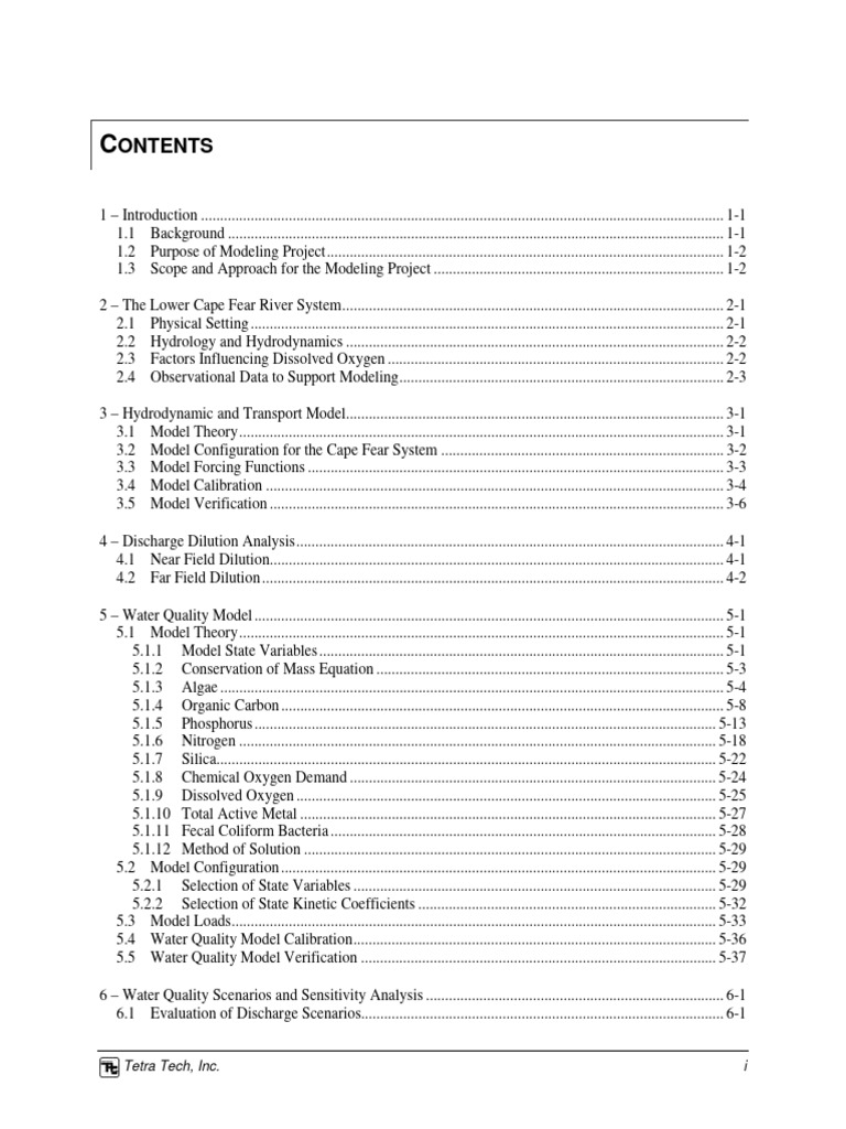 Lower Cape Fear River Modeling Report | PDF | Clean Water Act | Systems ...