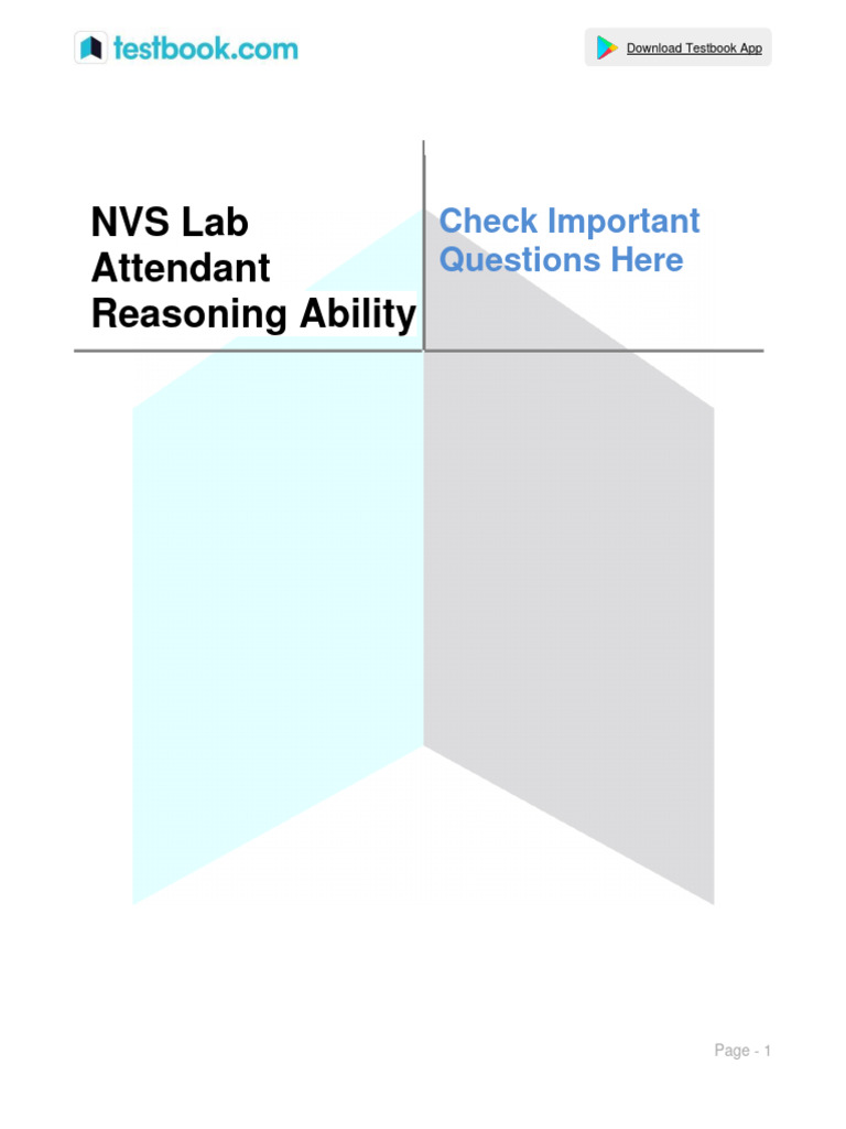NVS Lab Attendant Reasoning Questions | PDF