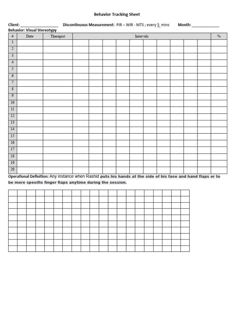 Bx data sheet visual stereotypy pdf