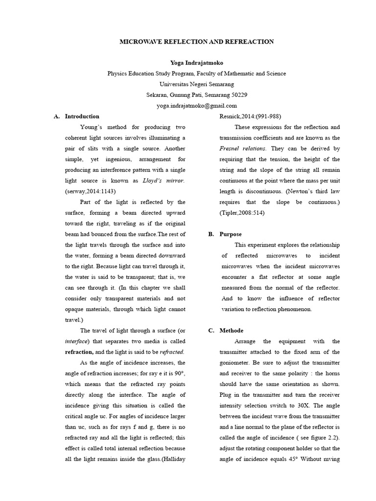 Laporan 6 pdf reflection physics refraction