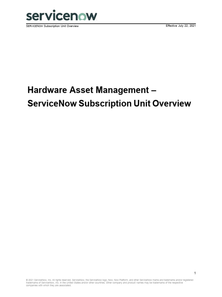 ServiceNow Hardware Asset Guide | PDF | Server (Computing) | Computer ...