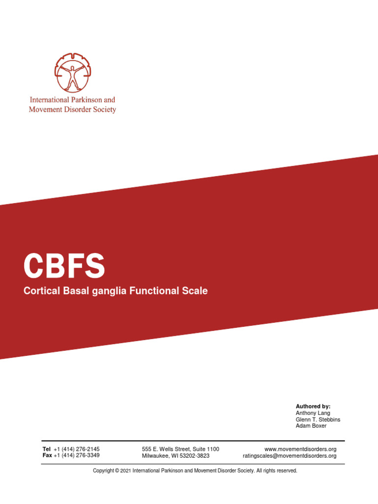 Cortical Basal Ganglia Functional Scale | PDF | Sleep