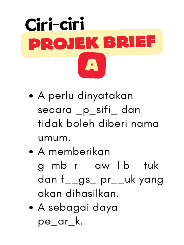 BBM RBT Bab 3 Projek Brief | PDF