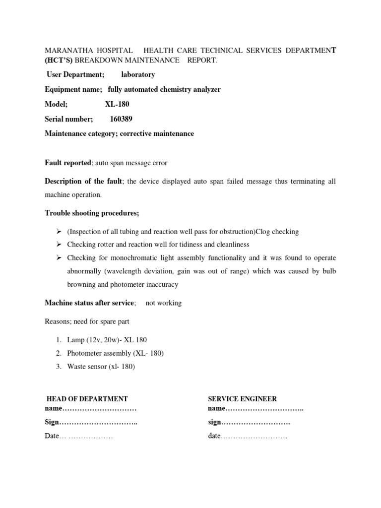 Xl180 Corrective Maintenance | PDF