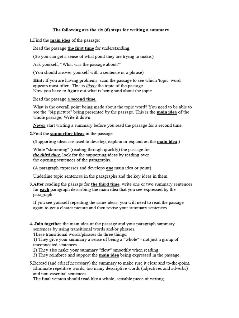 Summary Writing Notes PDF Speed Reading Human Communication