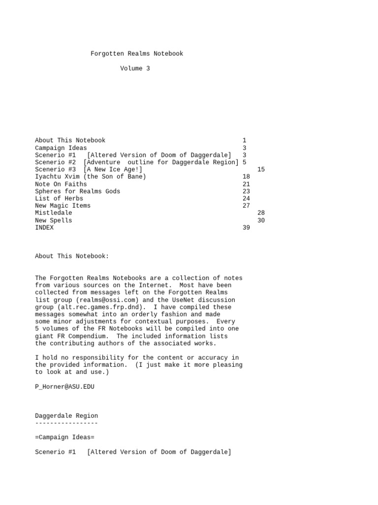 Forgotten Realms Notebook Volume 3 | PDF | Dwarf (Dungeons & Dragons)