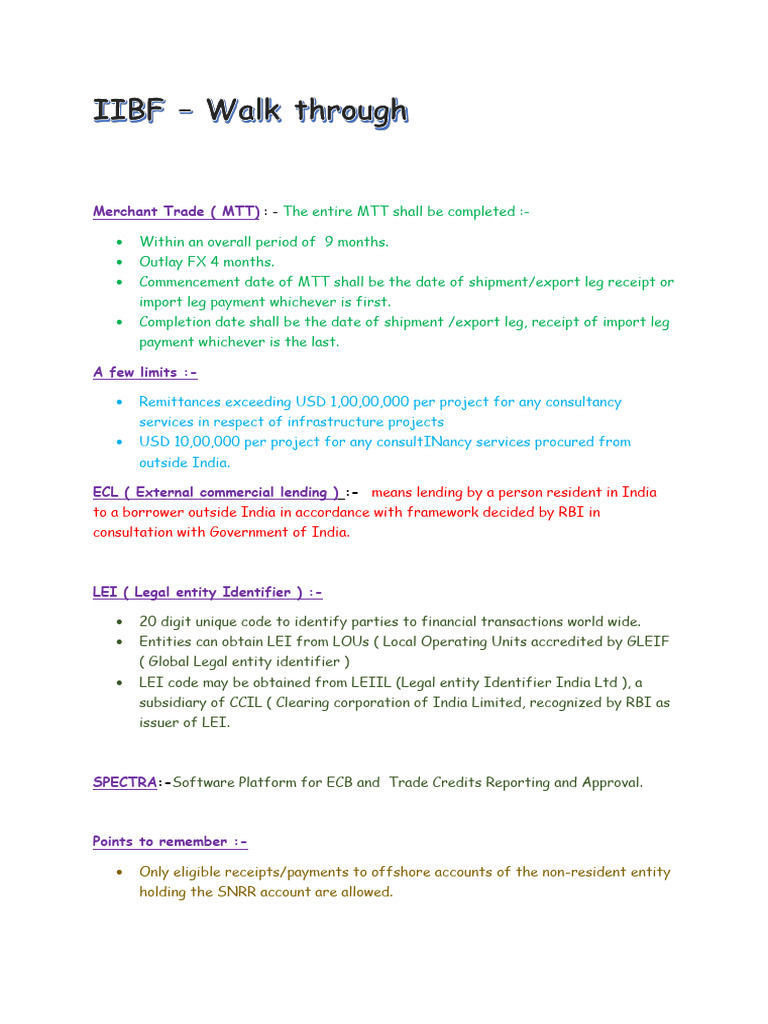 IIBF Handy Material Download Free PDF Economies Financial Services